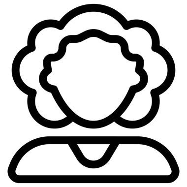 Dağınık bukleli kadın avatar