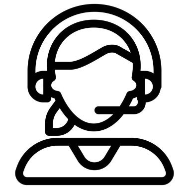 Düşük atkuyruklu ve kulaklıklı genç profesyonel kadın telekulak.