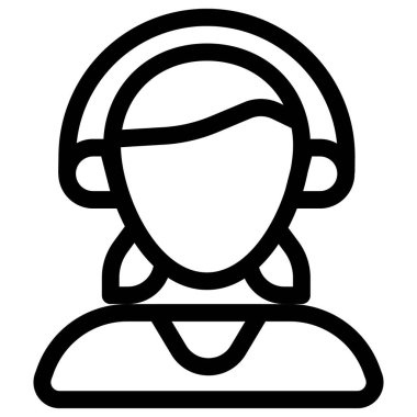 Düşük midilli takan genç kadın avatar