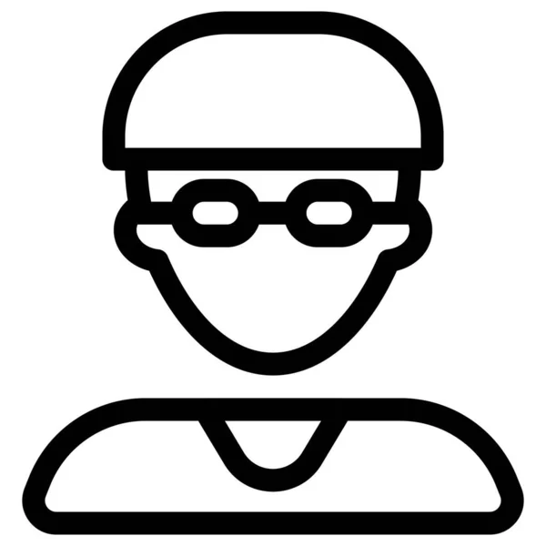 Kleiner Junge Brille Mit Pilzfrisur — Stockvektor