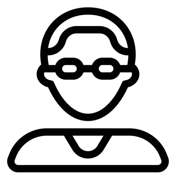 Fiatal Férfi Avatar Rövid Frizurával Szemüveggel — Stock Vector