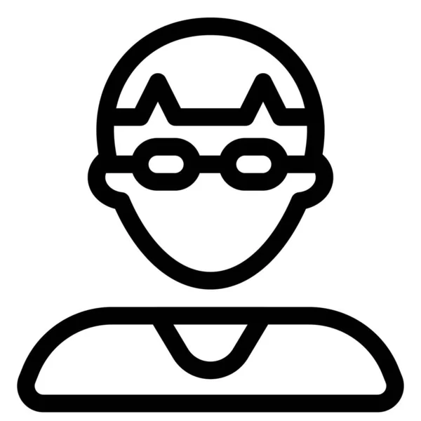 Hombre Joven Avatar Con Corte Pelo Setas Gafas — Archivo Imágenes Vectoriales