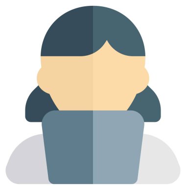 Dizüstü bilgisayarda çalışan bir kızın profesyonel avatarı