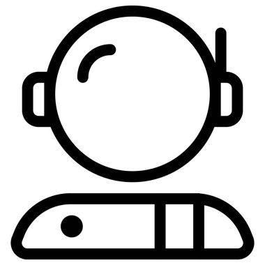 Güvenlik kaskı takan astronot avatarı