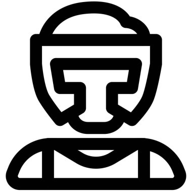 Koruyucu başlık takan amatör boksör.