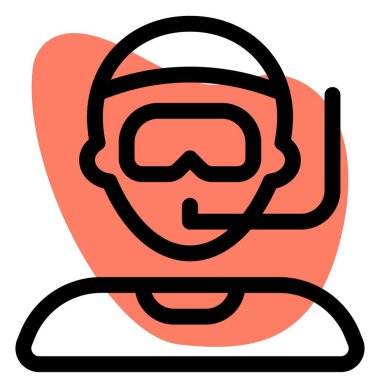 Şnorkel ve yüzme gözlüklü dalgıç avatarı