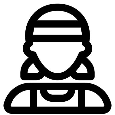 Saç bandı takan bayan sporcu