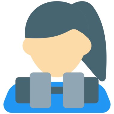 Dambılı kadın halterci.