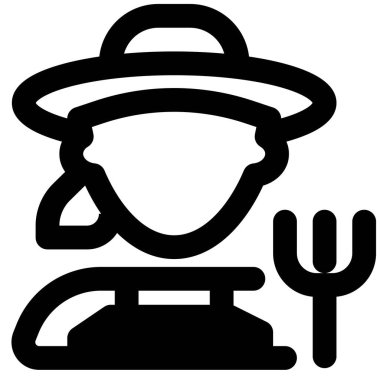 Kadın tarım üreticisi elinde yaba tutuyor.