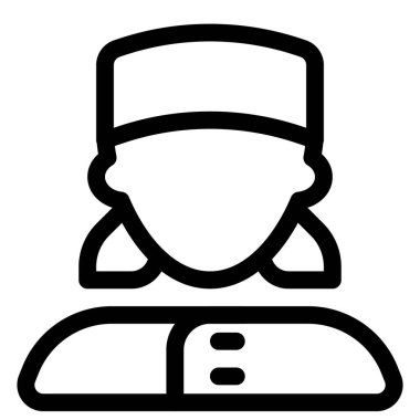 Otel müşterilerine hizmet eden kadın kapıcı.