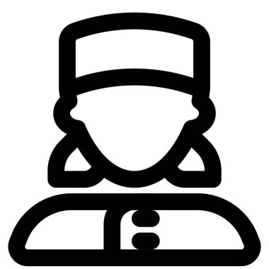 Otel müşterilerine hizmet eden kadın kapıcı.