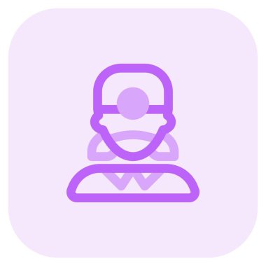 Kadın dişçi avatarı kafa aynası takıyor