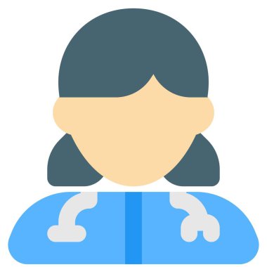 Steteskopu boynunda taşıyan kadın doktor.