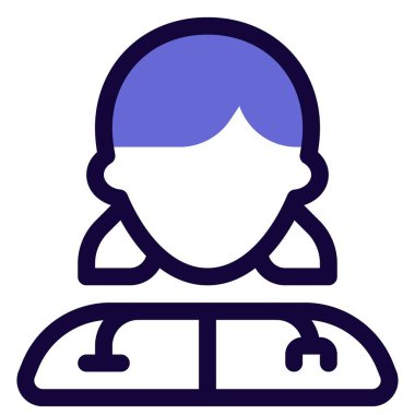 Steteskopu boynunda taşıyan kadın doktor.