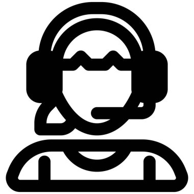 Kulaklık ve mikrofonlu bir kadın esportu.