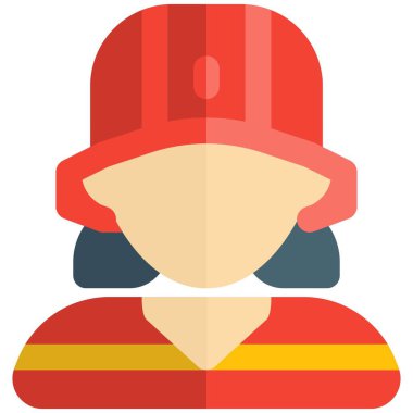 Kadın itfaiyeci halk güvenliği için kurtarma görevinde.