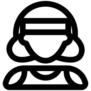 Saç bandı takan kadın sporcu.