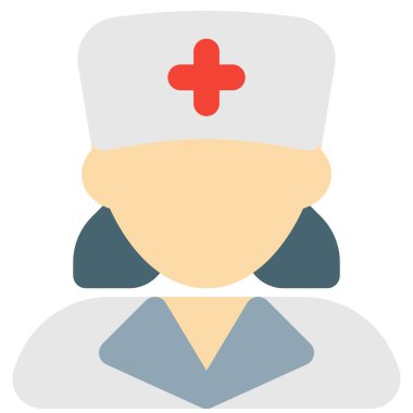 Kadın hemşire hastalara profesyonel avatar sunuyor.