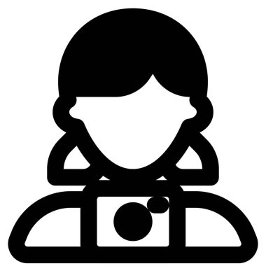 El kamerası olan kadın fotoğrafçı avatarı