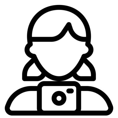 El kamerası olan kadın fotoğrafçı avatarı