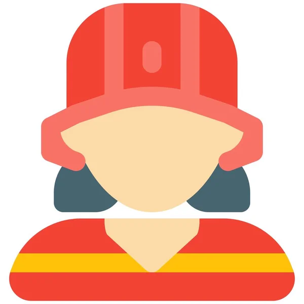 Жіночий Пожежник Рятуванні Громадської Безпеки — стоковий вектор