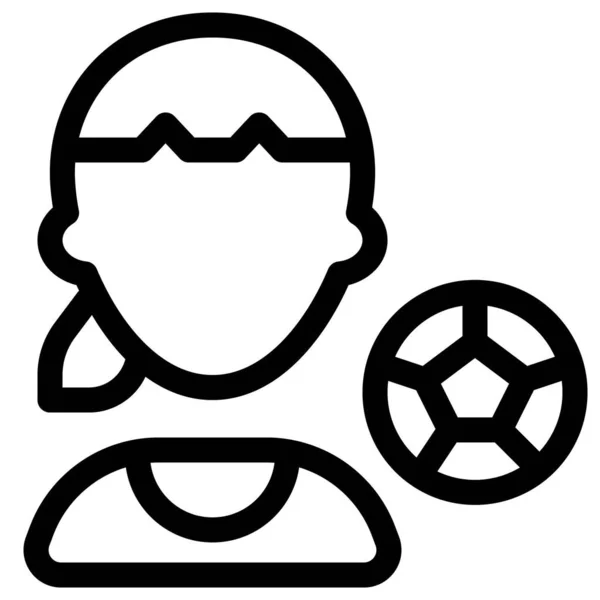 足球女运动员 — 图库矢量图片