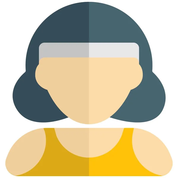 Fêmea Entusiasta Esportes Com Headband —  Vetores de Stock