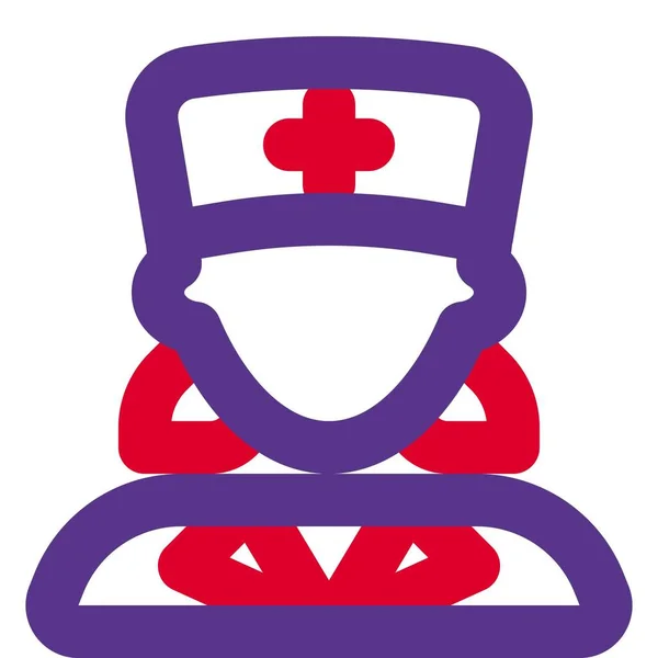Vrouwelijke Verpleegkundige Ten Dienste Van Patiënten Professionele Avatar — Stockvector