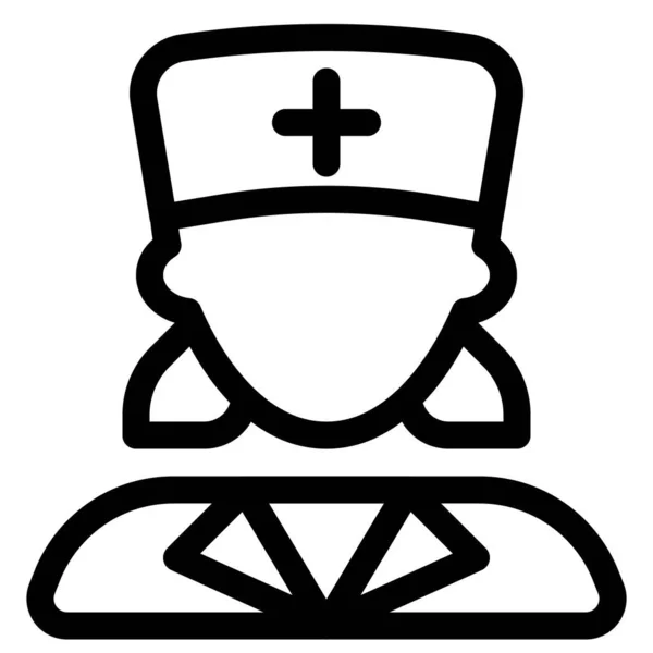 Krankenschwester Dient Patienten Professionellen Avatar — Stockvektor