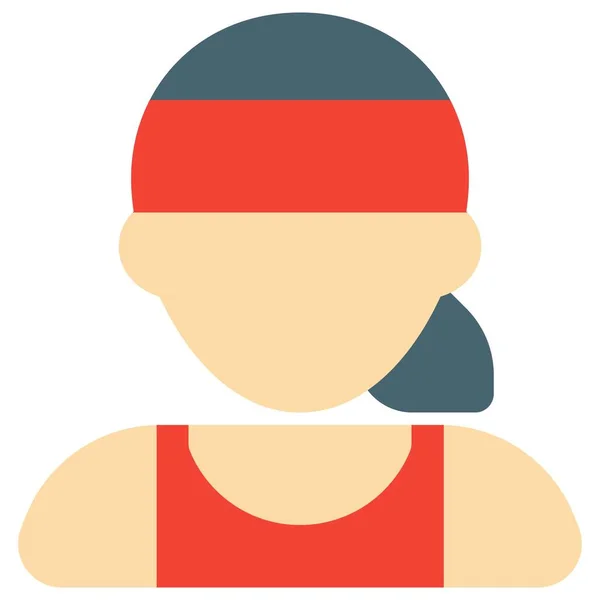 Young Female Runner Wearing Headband — Stock Vector