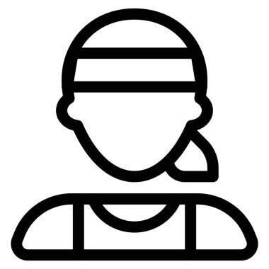 Saç bandı takan genç bir bayan koşucu.