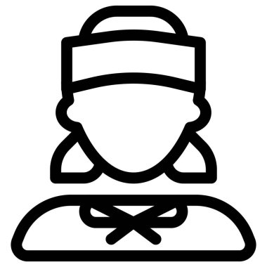 Dixie cup şapka giyen kadın denizci avatarı