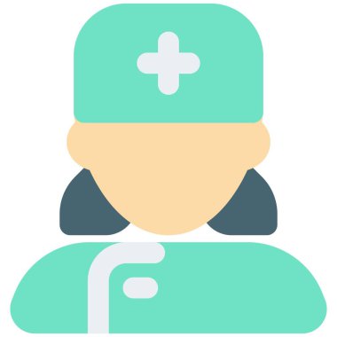 Cerrahi şapkalı kadın cerrah.