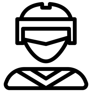 Genç hokey oyuncusu koruyucu başlık takıyor.