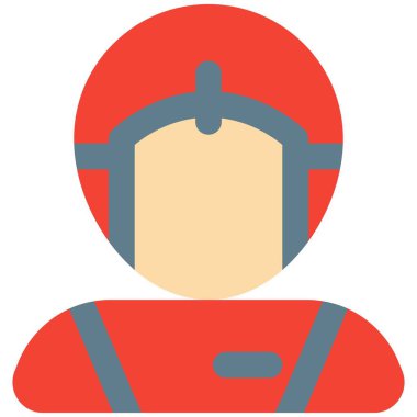 Miğfer ve hız kıyafeti giyen kızak yarışçısı.