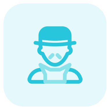 Sihirli şapka takan erkek sihirbaz