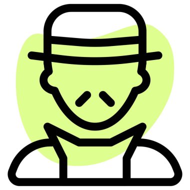 Sihirli şapka takan erkek sihirbaz