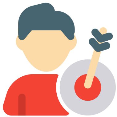 Hedef ve okla genç erkek okçu