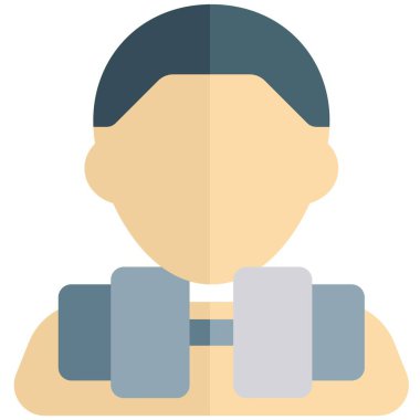 Dambılı erkek halterci.