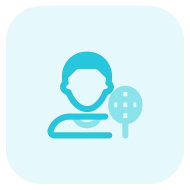 Raketli erkek badminton oyuncusu