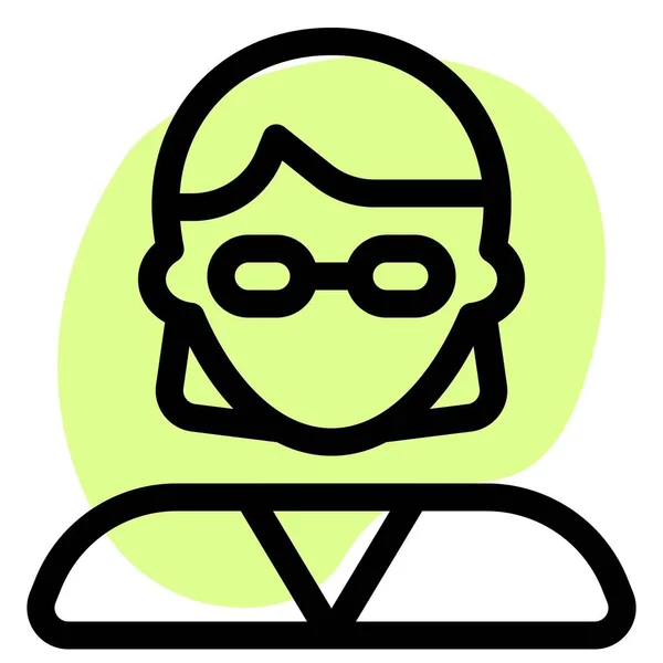 Kancelářská Sekretářka Nosí Brýle — Stockový vektor