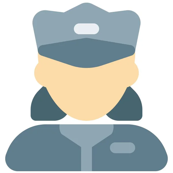 Mujer Guardia Seguridad Servicio Para Seguridad Pública — Archivo Imágenes Vectoriales
