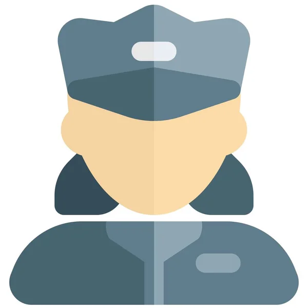 Mujer Guardia Seguridad Servicio Para Seguridad Pública — Archivo Imágenes Vectoriales