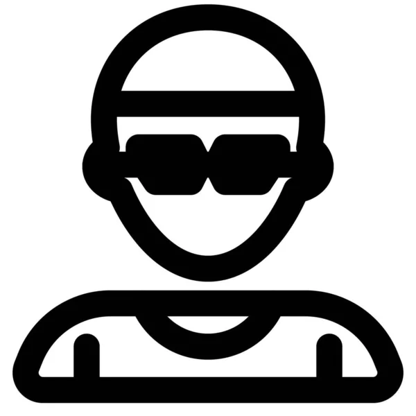 Female Swimmer Wearing Headcap Goggles — Stock Vector