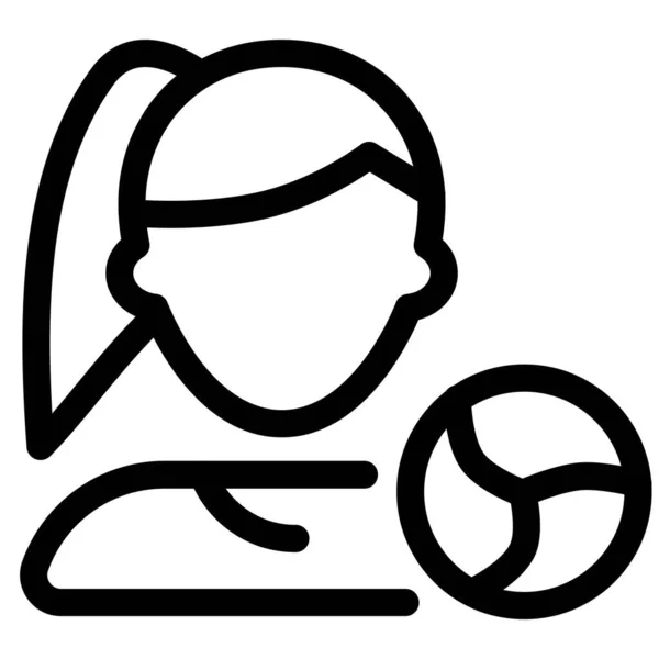 Волейболистка Фанки Хвостиком — стоковый вектор