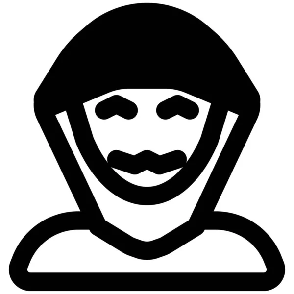 Avatar Ενός Χάκερ Φορώντας Μάσκα Προσώπου — Διανυσματικό Αρχείο