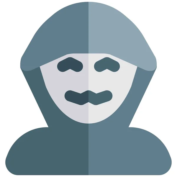 Avatar Hacker Con Máscara Facial — Vector de stock