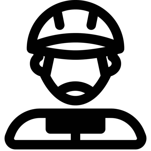 保護ヘルメットを身に着けて乗馬ライダー — ストックベクタ