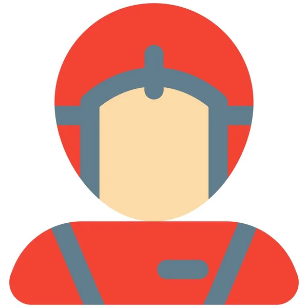 Luge Závodník Nosí Helmu Rychlostní Oblek — Stockový vektor