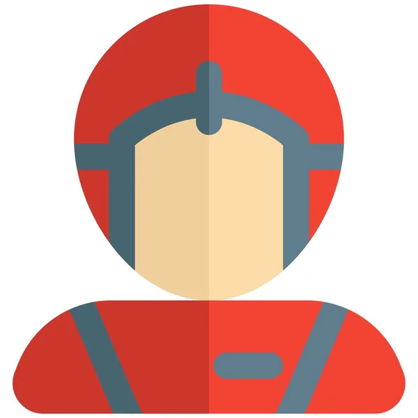 Luge Závodník Nosí Helmu Rychlostní Oblek — Stockový vektor